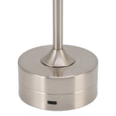 Cordless Table Lamp Rechargeable 2000mAh 3 Levels Brightness Portable USB C LED Metal Bedside Lamp Silver