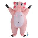 Inflatable Costume Pink Pig Blow Up Halloween Cosplay Dress Jumpsuit Costume For Adults