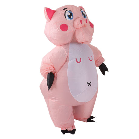 Inflatable Costume Pink Pig Blow Up Halloween Cosplay Dress Jumpsuit Costume For Adults