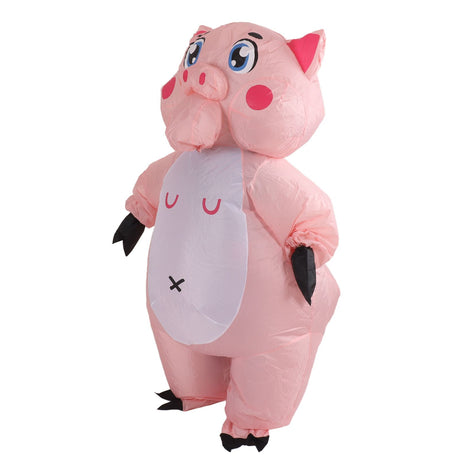 Inflatable Costume Pink Pig Blow Up Halloween Cosplay Dress Jumpsuit Costume For Adults