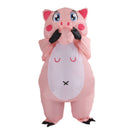 Inflatable Costume Pink Pig Blow Up Halloween Cosplay Dress Jumpsuit Costume For Adults