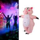 Inflatable Costume Pink Pig Blow Up Halloween Cosplay Dress Jumpsuit Costume For Adults