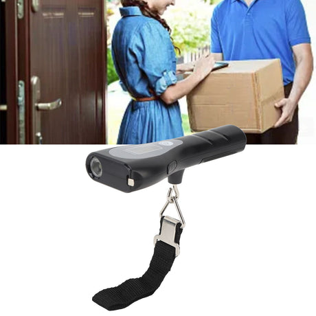 Digital Luggage Scale Portable Electronic Hook Scale with Flashlight 1m Tape Baggage Scale for Home Traveling Fishing Band Type