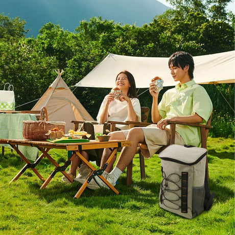 Insulated Backpack Outdoor Large Capacity Insulation Bag Long Term Thermal Insulation Lunch Bag with Side Cup Holder for Travel Picnic Camping