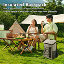 Insulated Backpack Outdoor Large Capacity Insulation Bag Long Term Thermal Insulation Lunch Bag with Side Cup Holder for Travel Picnic Camping