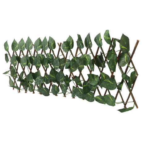 Artificial Hedges Fence Simulation Expandable Sun Protection Waterproof Artificial Topiary Hedge Plant for Garden Epipremnum Aureum Leaves