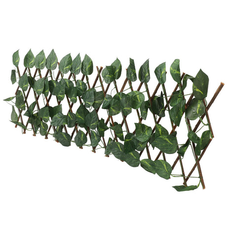 Artificial Hedges Fence Simulation Expandable Sun Protection Waterproof Artificial Topiary Hedge Plant for Garden Epipremnum Aureum Leaves
