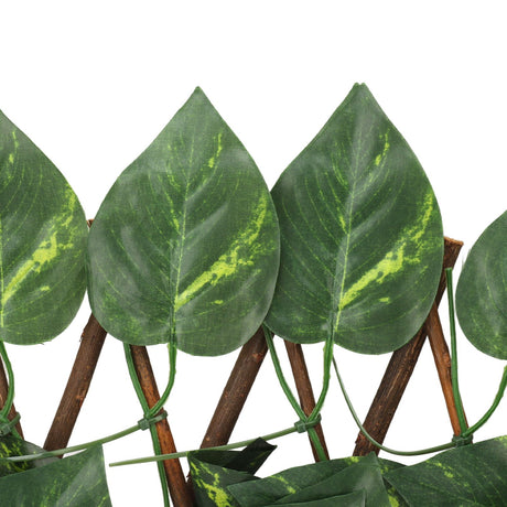 Artificial Hedges Fence Simulation Expandable Sun Protection Waterproof Artificial Topiary Hedge Plant for Garden Epipremnum Aureum Leaves