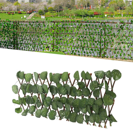 Artificial Hedges Fence Simulation Expandable Sun Protection Waterproof Artificial Topiary Hedge Plant for Garden Begonia Leaf