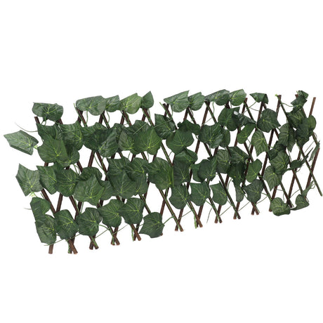 Artificial Hedges Fence Simulation Expandable Sun Protection Waterproof Artificial Topiary Hedge Plant for Garden Grape Leaves