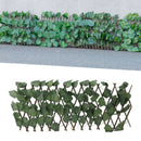Artificial Hedges Fence Simulation Expandable Sun Protection Waterproof Artificial Topiary Hedge Plant for Garden Grape Leaves