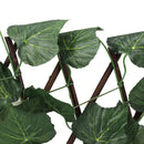 Artificial Hedges Fence Simulation Expandable Sun Protection Waterproof Artificial Topiary Hedge Plant for Garden Grape Leaves