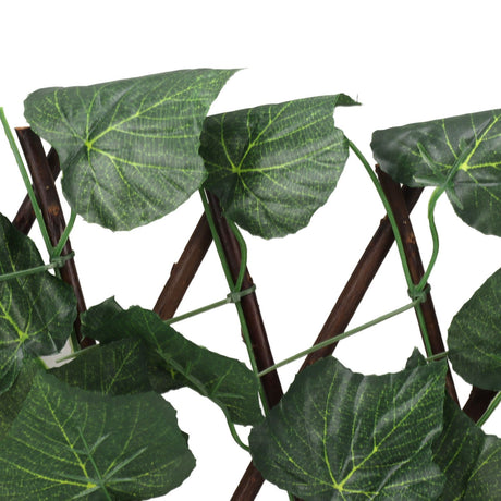 Artificial Hedges Fence Simulation Expandable Sun Protection Waterproof Artificial Topiary Hedge Plant for Garden Grape Leaves