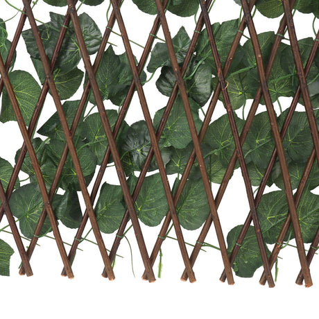Artificial Hedges Fence Simulation Expandable Sun Protection Waterproof Artificial Topiary Hedge Plant for Garden Grape Leaves