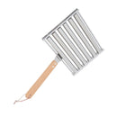 Detachable Stainless Steel Hot Dog Sausage Roller Rack Steamer With Extra Long Wood Handle 4 Skewers 6 Stick Design BBQ Tools M
