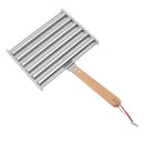 Detachable Stainless Steel Hot Dog Sausage Roller Rack Steamer With Extra Long Wood Handle 4 Skewers 6 Stick Design BBQ Tools M
