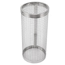 BBQ Net Tube Rolling Grilling Basket Stainless Steel Wire Mesh Cylinder Grill Basket with Fork Hook for Outdoor Barbecue Camping S