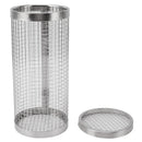 BBQ Net Tube Rolling Grilling Basket Stainless Steel Wire Mesh Cylinder Grill Basket with Fork Hook for Outdoor Barbecue Camping S