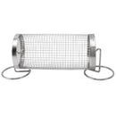 BBQ Net Tube Rolling Grilling Basket Stainless Steel Wire Mesh Cylinder Grill Basket with Fork Hook for Outdoor Barbecue Camping S