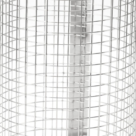BBQ Net Tube Rolling Grilling Basket Stainless Steel Wire Mesh Cylinder Grill Basket with Fork Hook for Outdoor Barbecue Camping S