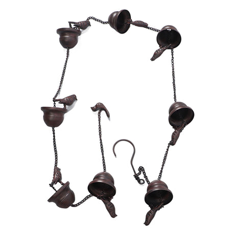 Rain Chain Outdoor Mobile Birds Cup Rain Chain Decorative Replacement for Gutters Downspouts