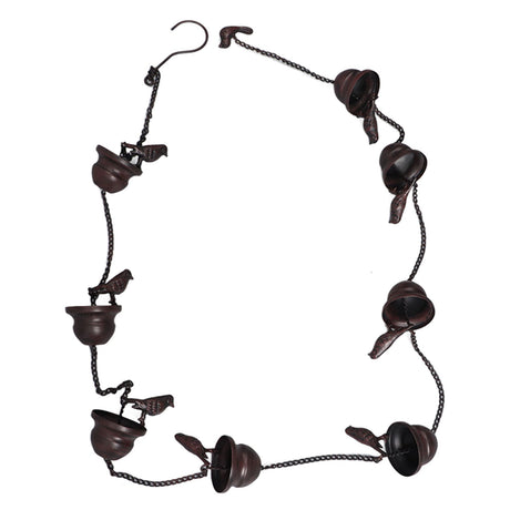 Rain Chain Outdoor Mobile Birds Cup Rain Chain Decorative Replacement for Gutters Downspouts