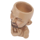 Head Planter Resin Face Planter Weather Resistance Drain Hole Plant Pot for Home Garden Office Dark Color