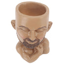 Head Planter Resin Face Planter Weather Resistance Drain Hole Plant Pot for Home Garden Office Dark Color