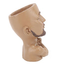 Head Planter Resin Face Planter Weather Resistance Drain Hole Plant Pot for Home Garden Office Dark Color