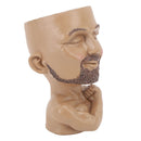 Head Planter Resin Face Planter Weather Resistance Drain Hole Plant Pot for Home Garden Office Dark Color