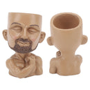 Head Planter Resin Face Planter Weather Resistance Drain Hole Plant Pot for Home Garden Office Dark Color