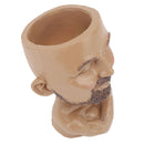 Head Planter Resin Face Planter Weather Resistance Drain Hole Plant Pot for Home Garden Office Dark Color