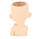 Head Planter Resin Face Planter Weather Resistance Drain Hole Plant Pot for Home Garden Office Light Color