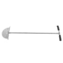 Manual Lawn Edger with Saw Tooth Blade Half Moon Edger Lawn Tool with T Grip Handle for Cleaning Edges Along Sidewalks