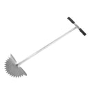 Manual Lawn Edger with Saw Tooth Blade Half Moon Edger Lawn Tool with T Grip Handle for Cleaning Edges Along Sidewalks