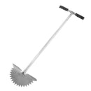 Manual Lawn Edger with Saw Tooth Blade Half Moon Edger Lawn Tool with T Grip Handle for Cleaning Edges Along Sidewalks