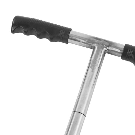 Manual Lawn Edger with Saw Tooth Blade Half Moon Edger Lawn Tool with T Grip Handle for Cleaning Edges Along Sidewalks