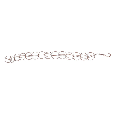 Metal Rain Chain Drainage Function Decorative Ring Wind Chime with Hook for Home Balcony Patio
