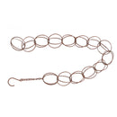 Metal Rain Chain Drainage Function Decorative Ring Wind Chime with Hook for Home Balcony Patio