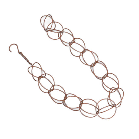 Metal Rain Chain Drainage Function Decorative Ring Wind Chime with Hook for Home Balcony Patio