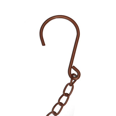 Metal Rain Chain Drainage Function Decorative Ring Wind Chime with Hook for Home Balcony Patio