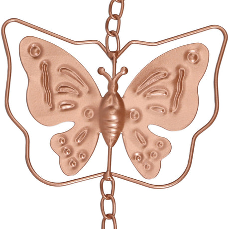 Butterfly Rain Chain Metal Outdoor Decorative Downspout Hanging Drainage Rain Catcher
