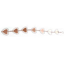 Metal Rain Chain Drainage Function Decorative Heart Shape Wind Chime with Hook for Balcony Patio Corridor