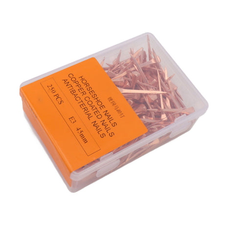 250Pcs Horseshoe Nails Copper Plated Rustproof Equestrian Riding Equipment Pet Supplies 45mm E3