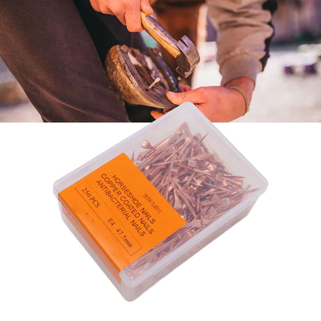 250Pcs Horseshoe Nails Copper Plated Rustproof Equestrian Riding Equipment Pet Supplies 47.5mm E4
