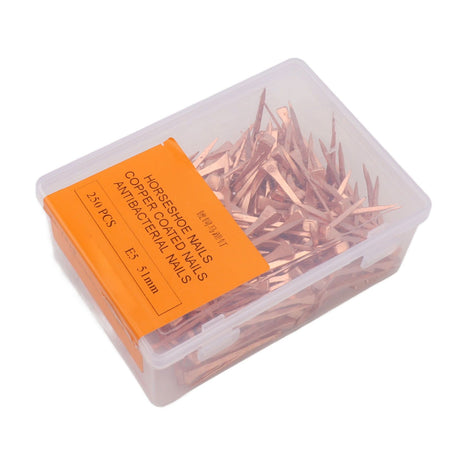 250Pcs Horseshoe Nails Copper Plated Rustproof Equestrian Riding Equipment Pet Supplies 51mm E5