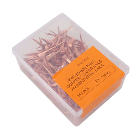250Pcs Horseshoe Nails Copper Plated Rustproof Equestrian Riding Equipment Pet Supplies 51mm E5