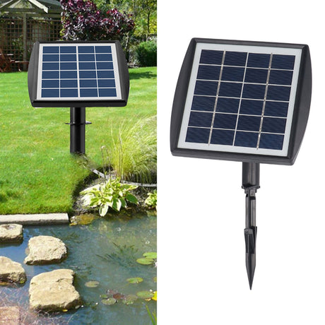 Solar Aquarium Air Pump Oxygenator Solar Powered Air Pump Low Noise Solar Pond Aerator with 2 Air Bubble Stones for Pond