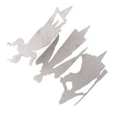 3Pcs Halloween Silhouette Yard Signs Iron Metal Witch Halloween Decorations Outdoor for Party Festivals Home