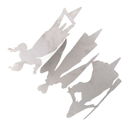 3Pcs Halloween Silhouette Yard Signs Iron Metal Witch Halloween Decorations Outdoor for Party Festivals Home
